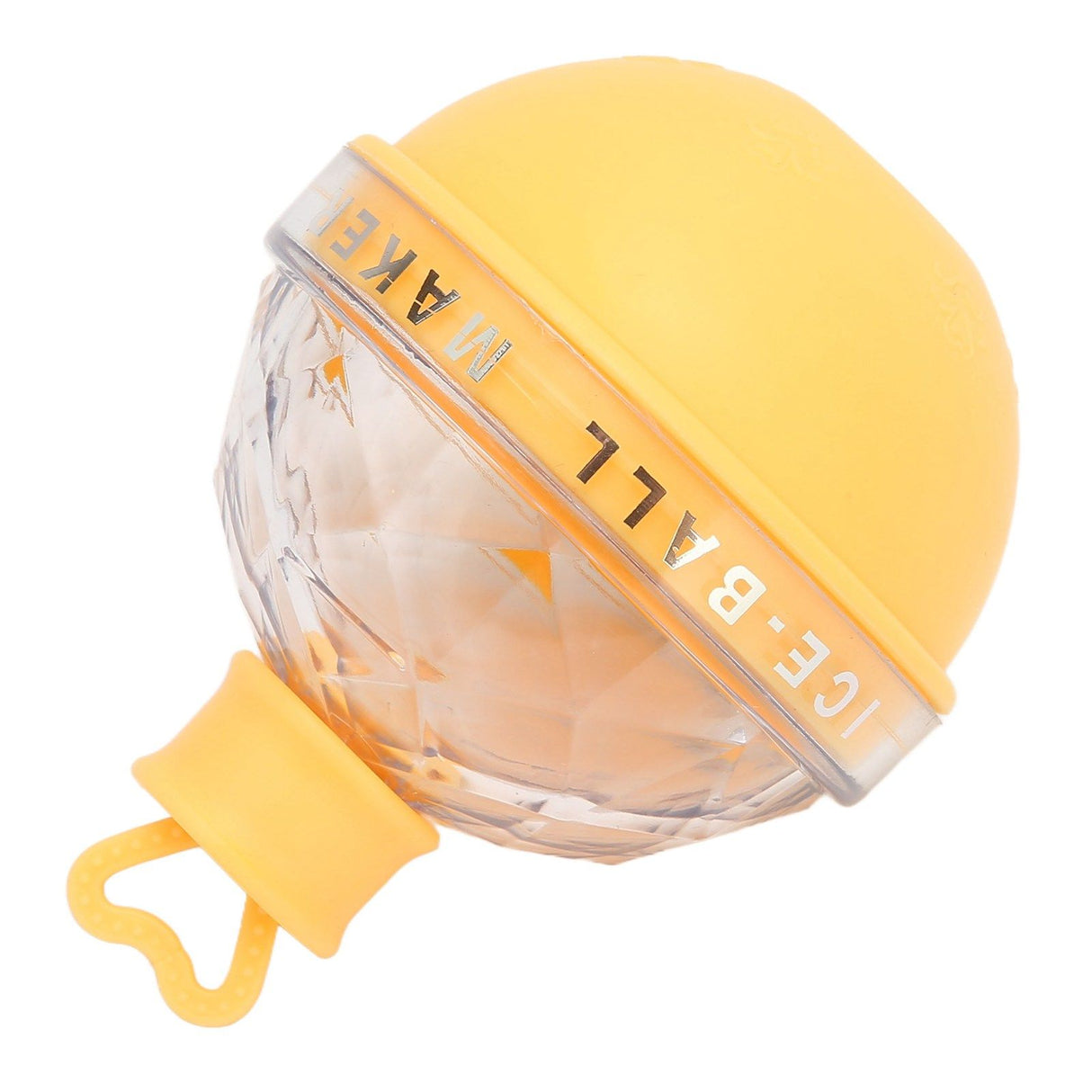 Ice Ball Mould Soft Bottom Cute Shape Round Ice Mold Maker for Wine Coffee Fruit Tea Yellow