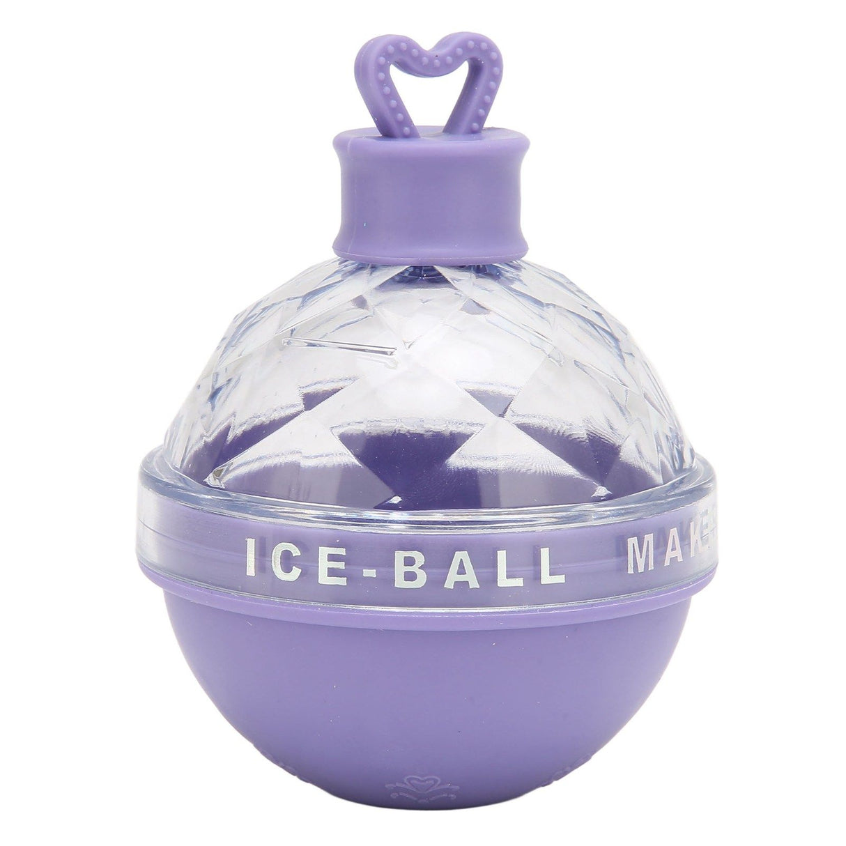 Ice Ball Mould Soft Bottom Cute Shape Round Ice Mold Maker for Wine Coffee Fruit Tea Purple
