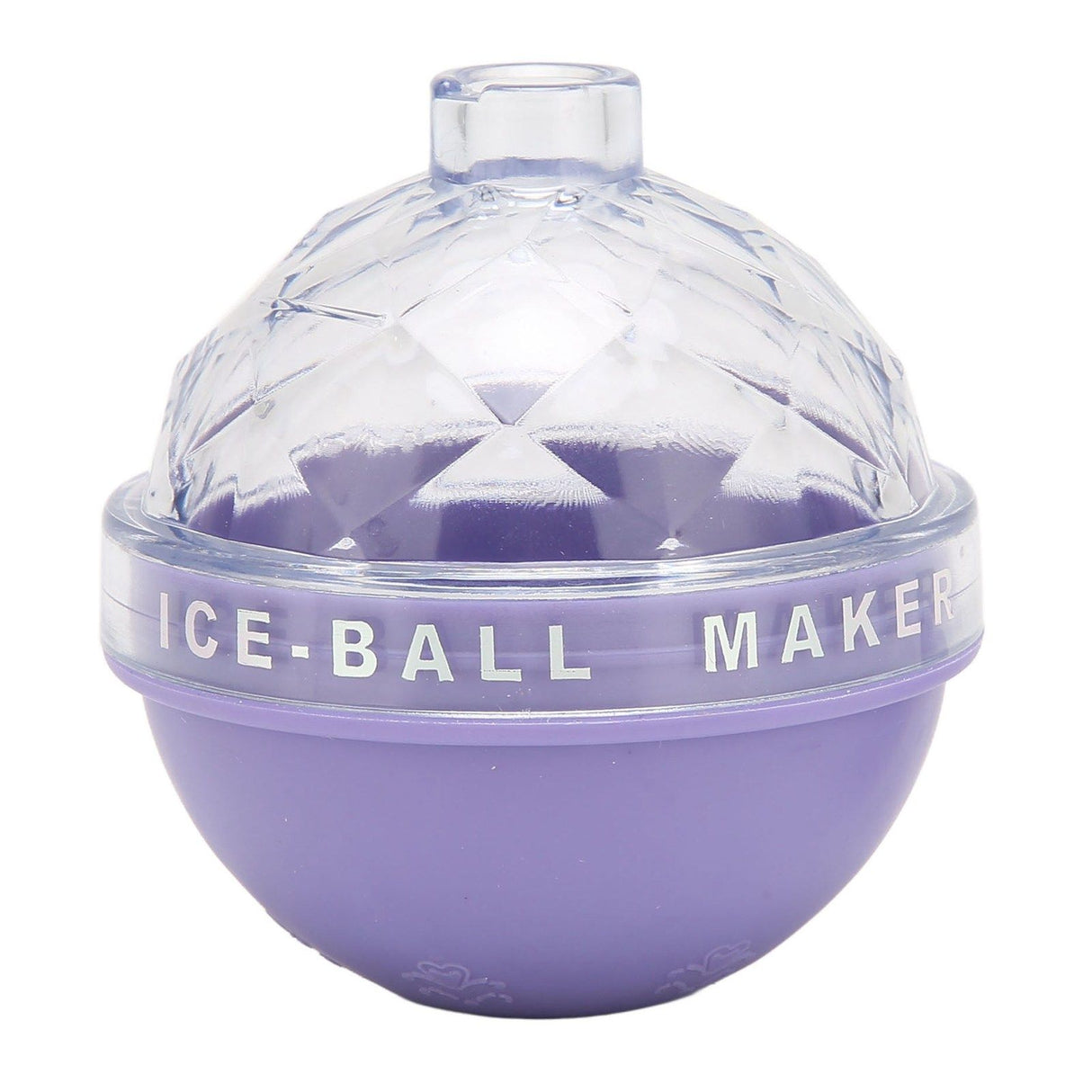Ice Ball Mould Soft Bottom Cute Shape Round Ice Mold Maker for Wine Coffee Fruit Tea Purple