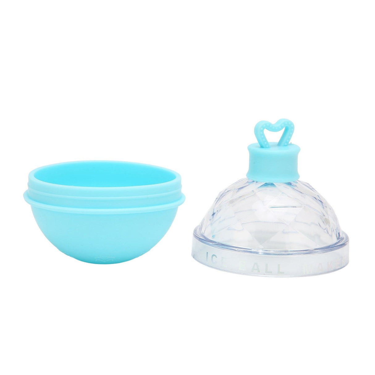 Ice Ball Mould Soft Bottom Cute Shape Round Ice Mold Maker for Wine Coffee Fruit Tea Blue