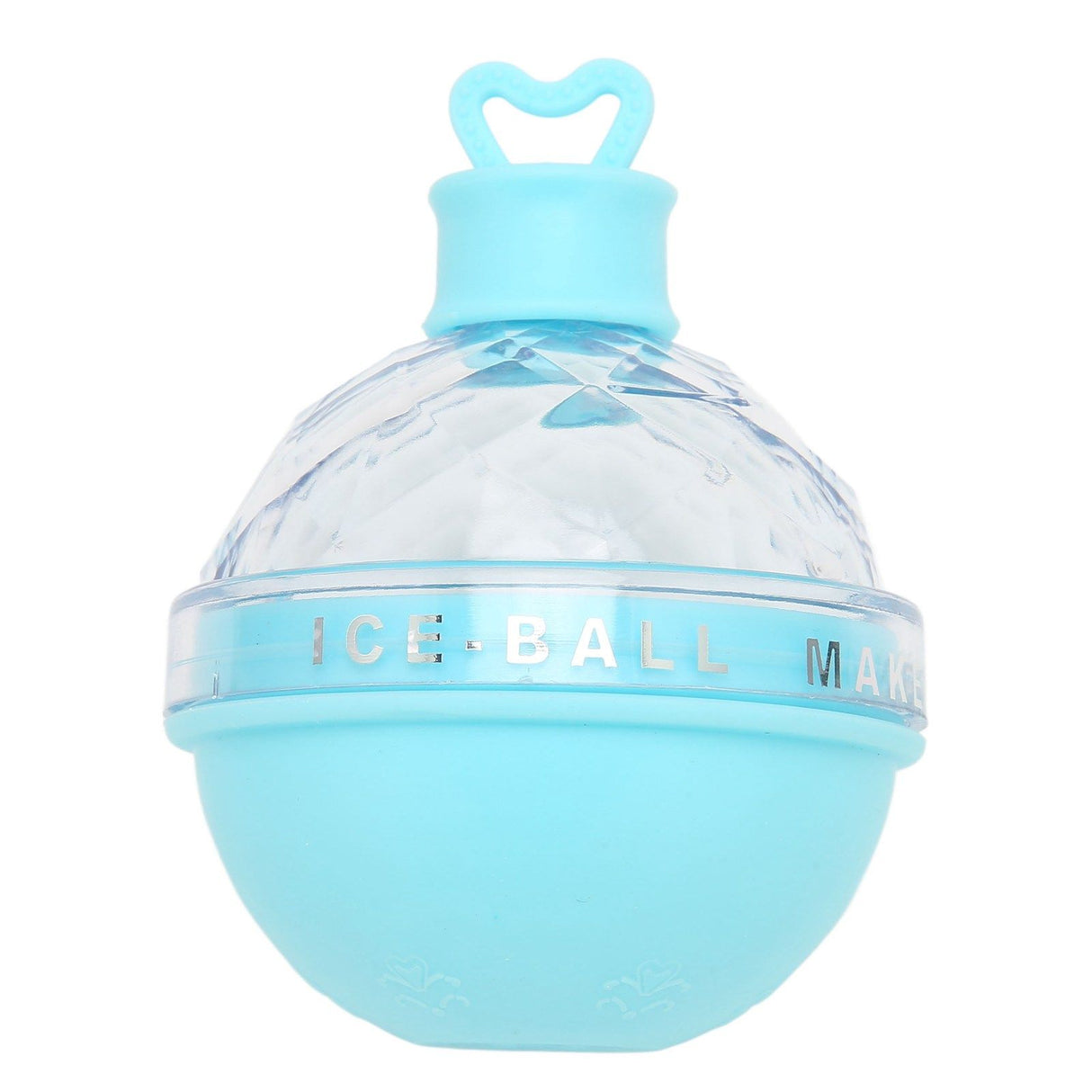 Ice Ball Mould Soft Bottom Cute Shape Round Ice Mold Maker for Wine Coffee Fruit Tea Blue
