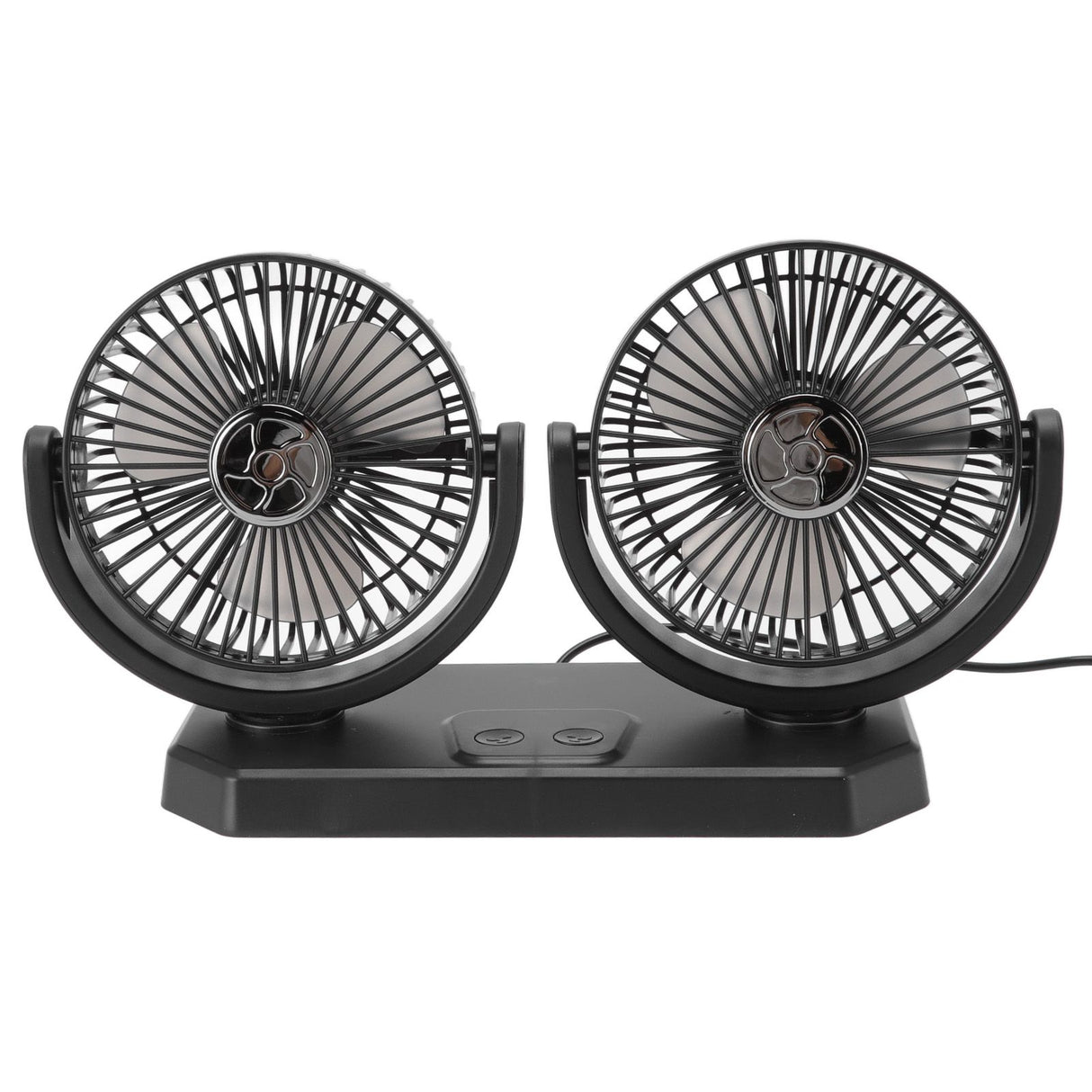 12V Double Head Electric Fan Double Control 3 Gears Strong Wind USB Charging Car Cooling Fan for Minivan Trucks