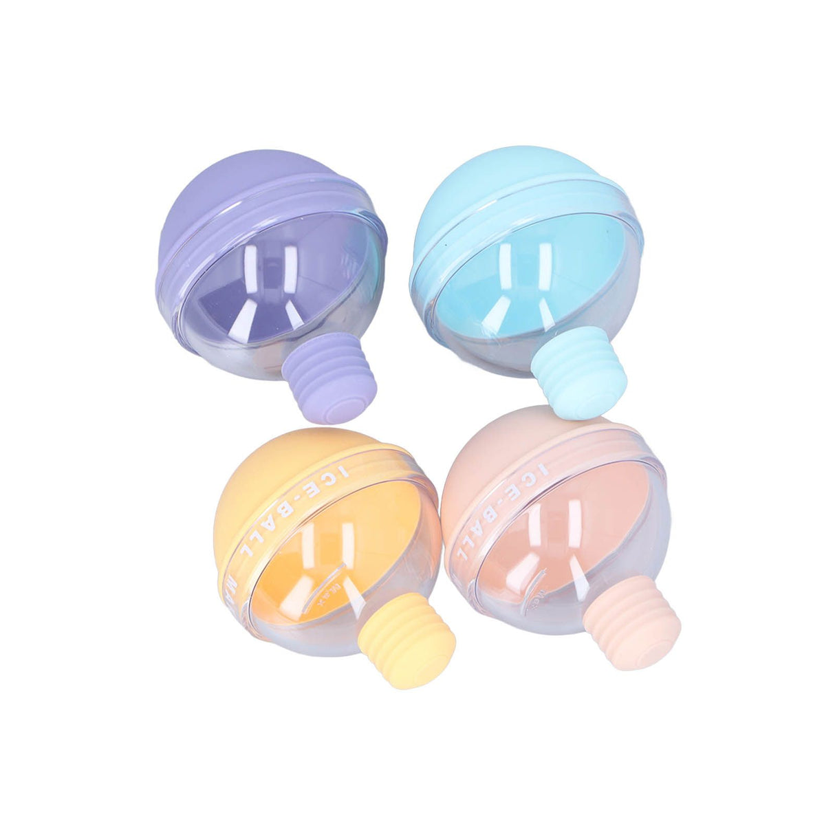 4Pcs Light Bulb Hockey Molds Safe Healthy Candy Color Add Flavor Easy to Demould Whiskey Ice Molds with Lid
