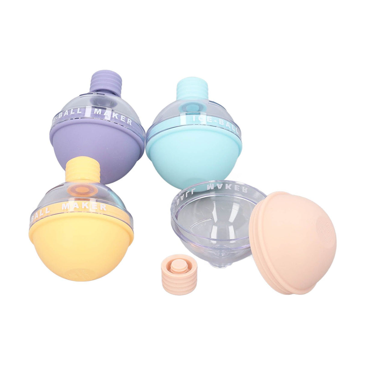 4Pcs Light Bulb Hockey Molds Safe Healthy Candy Color Add Flavor Easy to Demould Whiskey Ice Molds with Lid