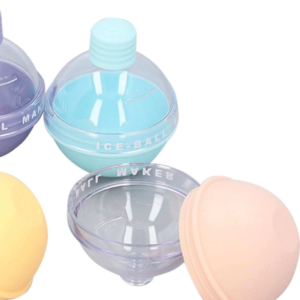 4Pcs Light Bulb Hockey Molds Safe Healthy Candy Color Add Flavor Easy to Demould Whiskey Ice Molds with Lid