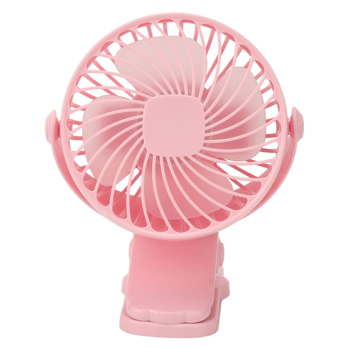 Clip On Fan ABS 720 Degree 3 Gears Noiseless USB Battery Powered Mini Fan for Desktop Office Dormitory Pink