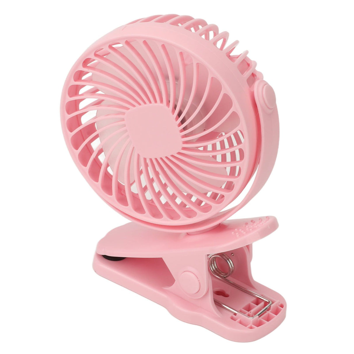 Clip On Fan ABS 720 Degree 3 Gears Noiseless USB Battery Powered Mini Fan for Desktop Office Dormitory Pink
