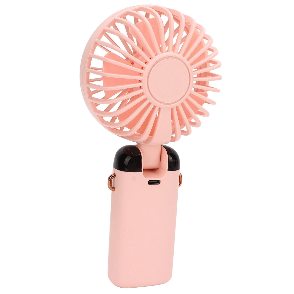 Neck Fan 5 Speed Mode Strong Airflow LED Battery Indicator Detachable Hands Free USB Handheld Fan for Office Travel Home