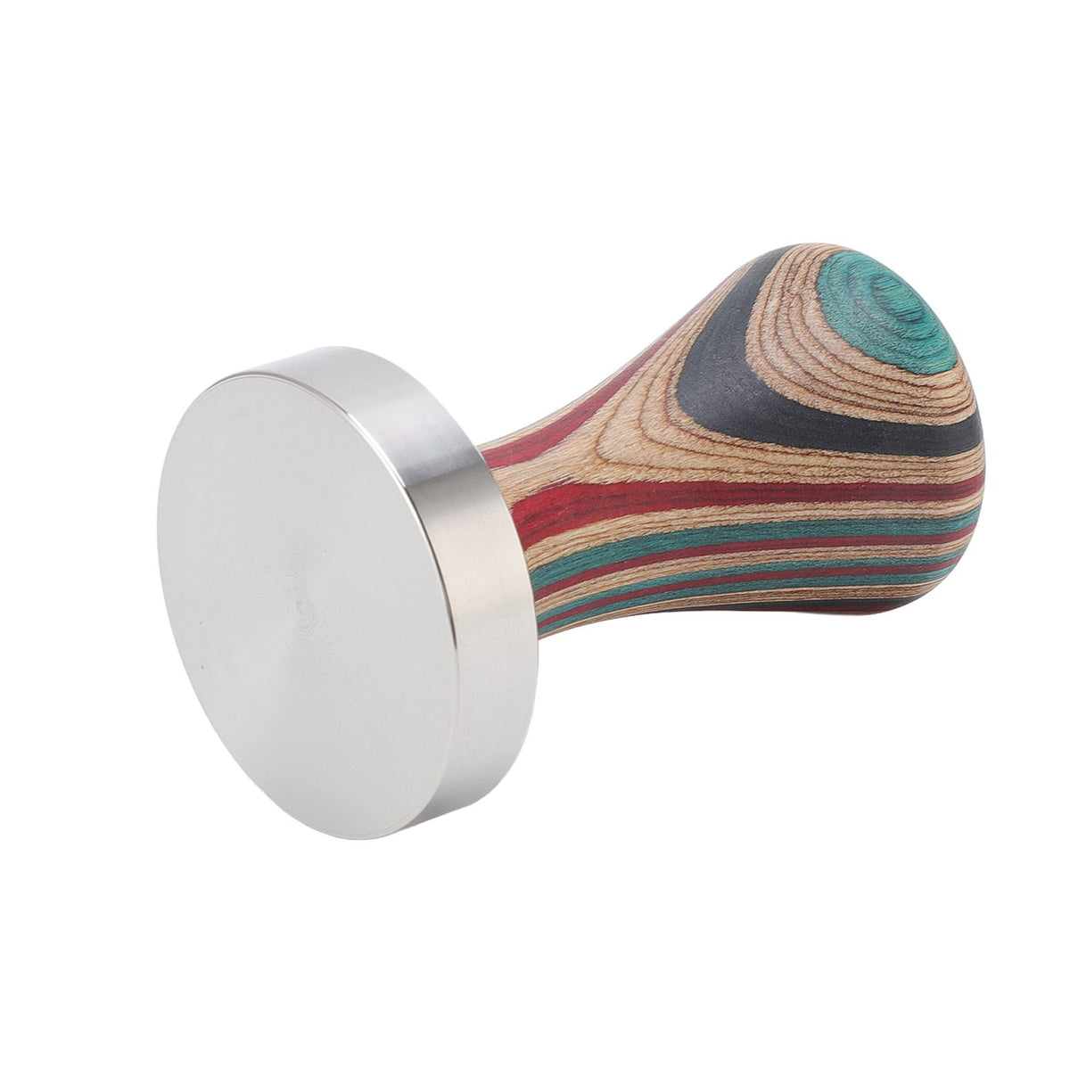 Colorful Wood Coffee Flat Tamper Stainless Steel Base Powder Hammer for Coffee Accessories 51mm