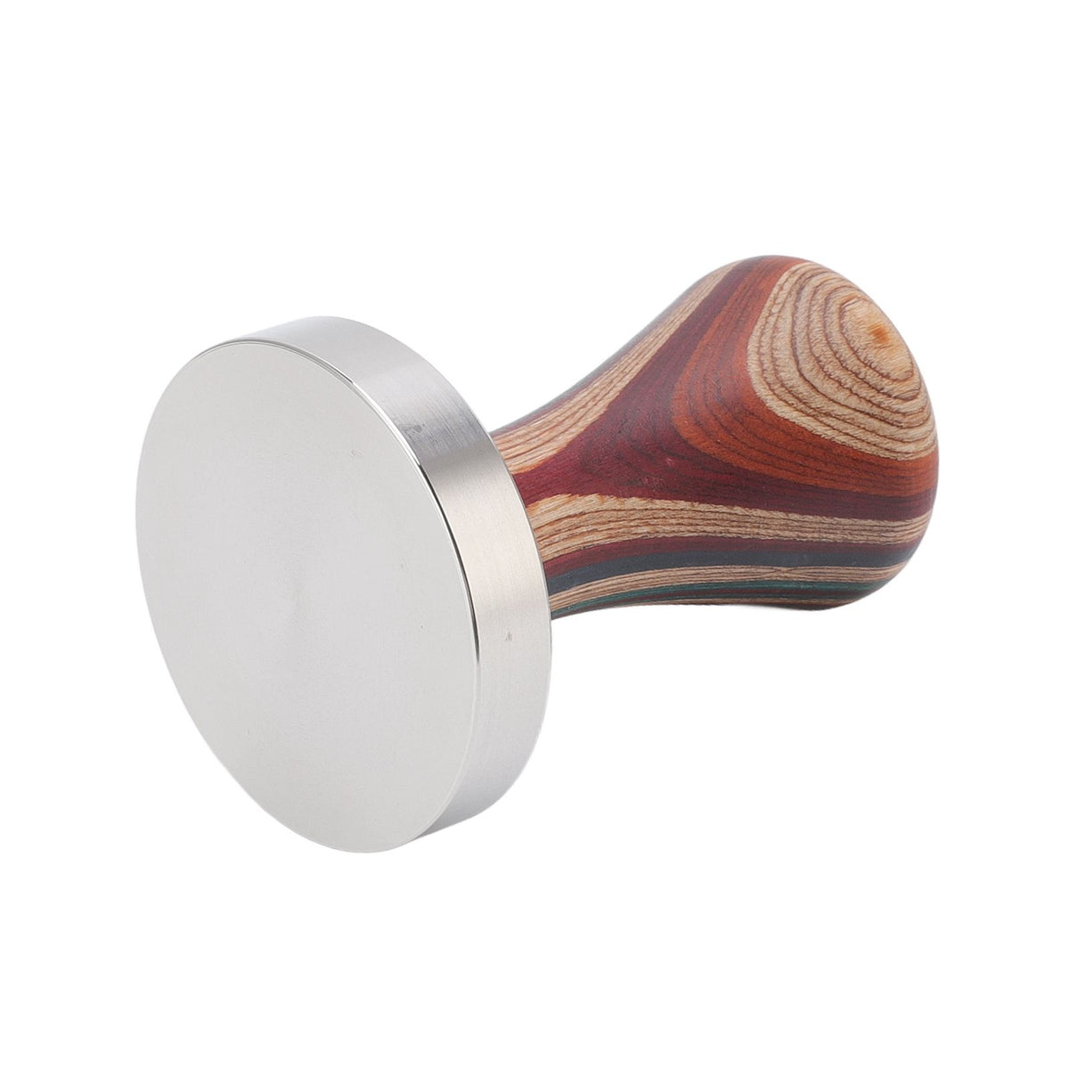 Colorful Wood Coffee Flat Tamper Stainless Steel Base Powder Hammer for Coffee Accessories 58mm