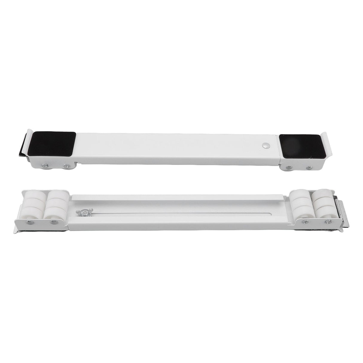 2pcs Furniture Appliance Roller Steel 300kg Load Bearing Stretchable Machine Moving Base for Dishwasher White