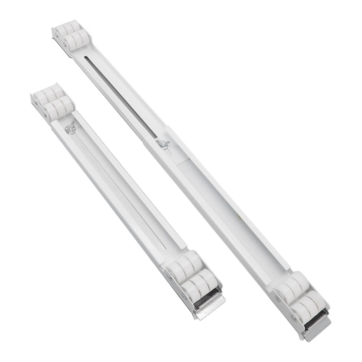 2pcs Furniture Appliance Roller Steel 300kg Load Bearing Stretchable Machine Moving Base for Dishwasher White