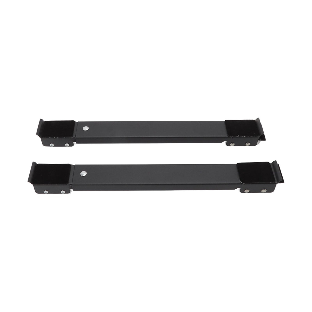 2pcs Furniture Appliance Roller Steel 300kg Load Bearing Stretchable Machine Moving Base for Dishwasher Black