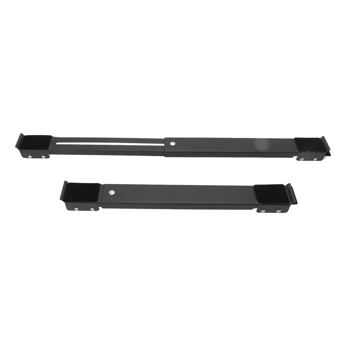 2pcs Furniture Appliance Roller Steel 300kg Load Bearing Stretchable Machine Moving Base for Dishwasher Black