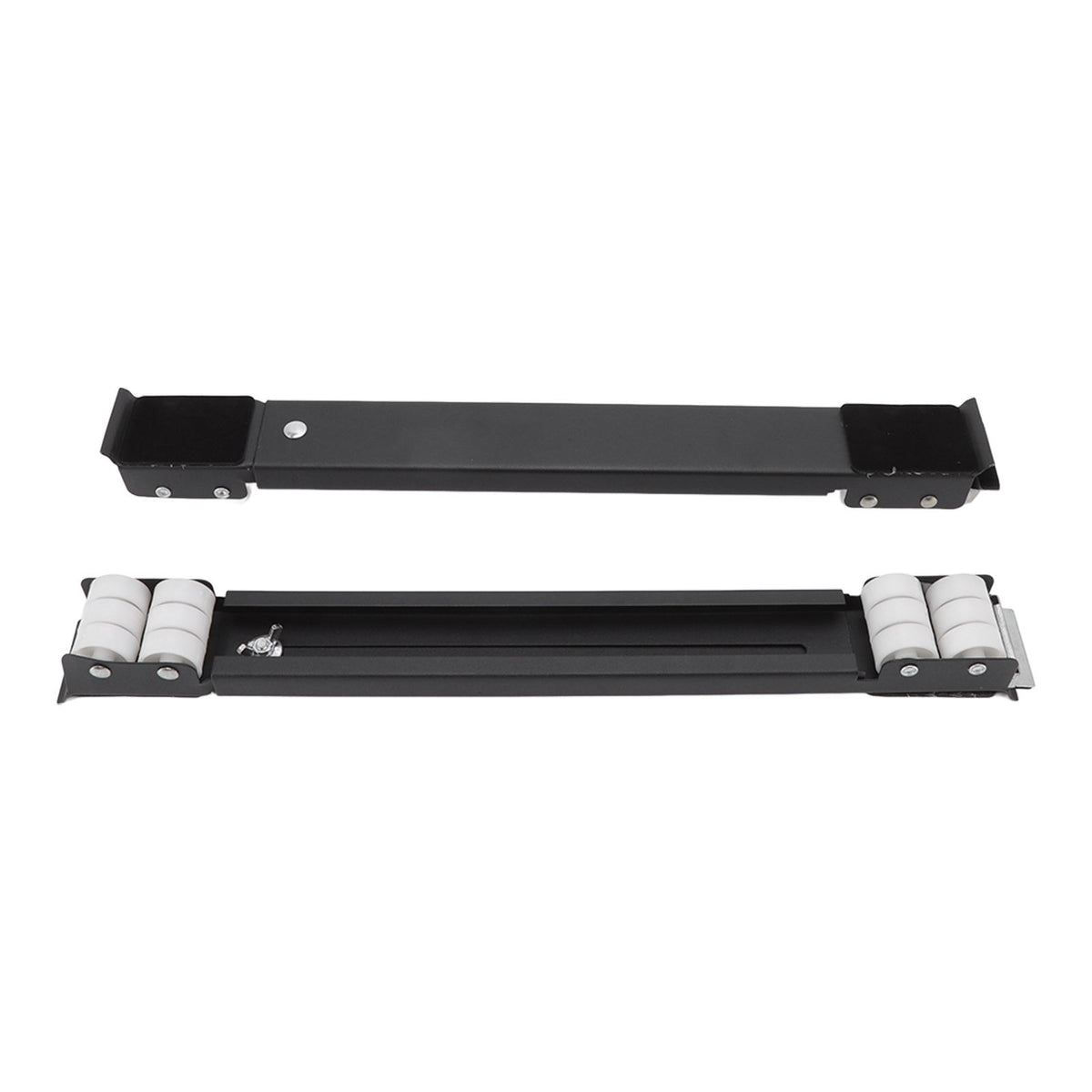 2pcs Furniture Appliance Roller Steel 300kg Load Bearing Stretchable Machine Moving Base for Dishwasher Black