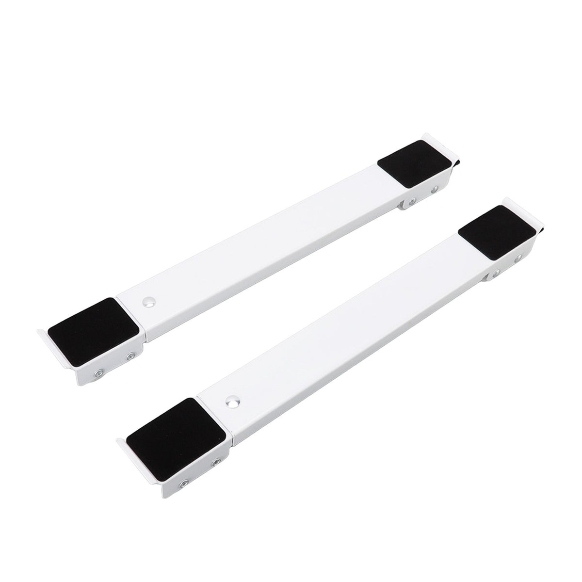 Universal Appliances Pulley Bracket 300KG Load Bearing Retractable Moving Rollers Base with Pry Bar for Washing Machine White