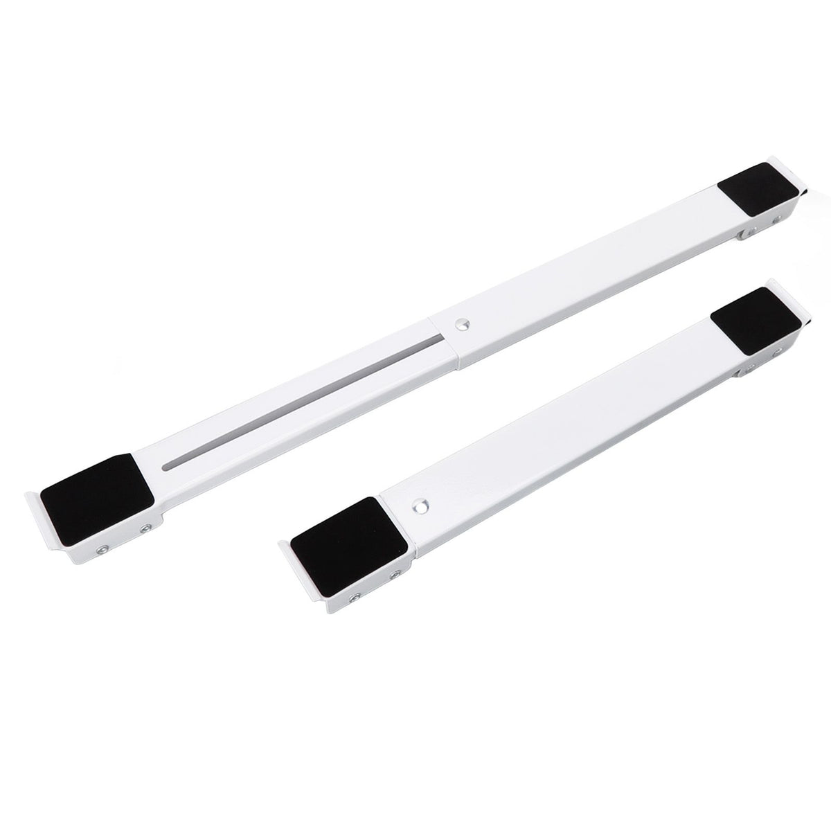 Universal Appliances Pulley Bracket 300KG Load Bearing Retractable Moving Rollers Base with Pry Bar for Washing Machine White