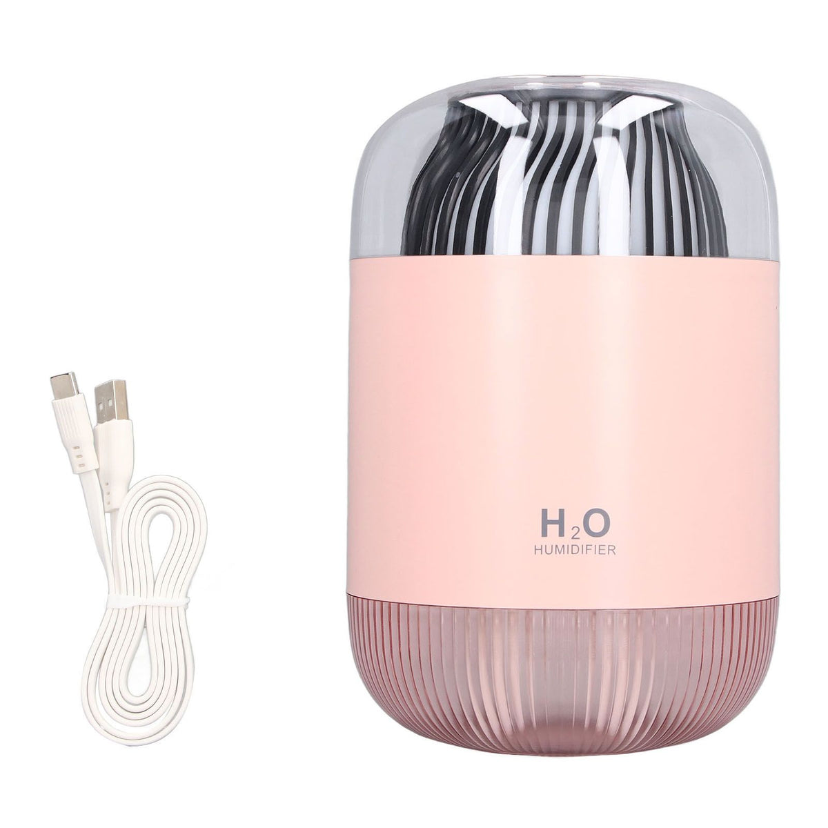 1000ml Air Humidifier Double Spray with Night Light USB Charging Mist Vaporizer for Home Pink