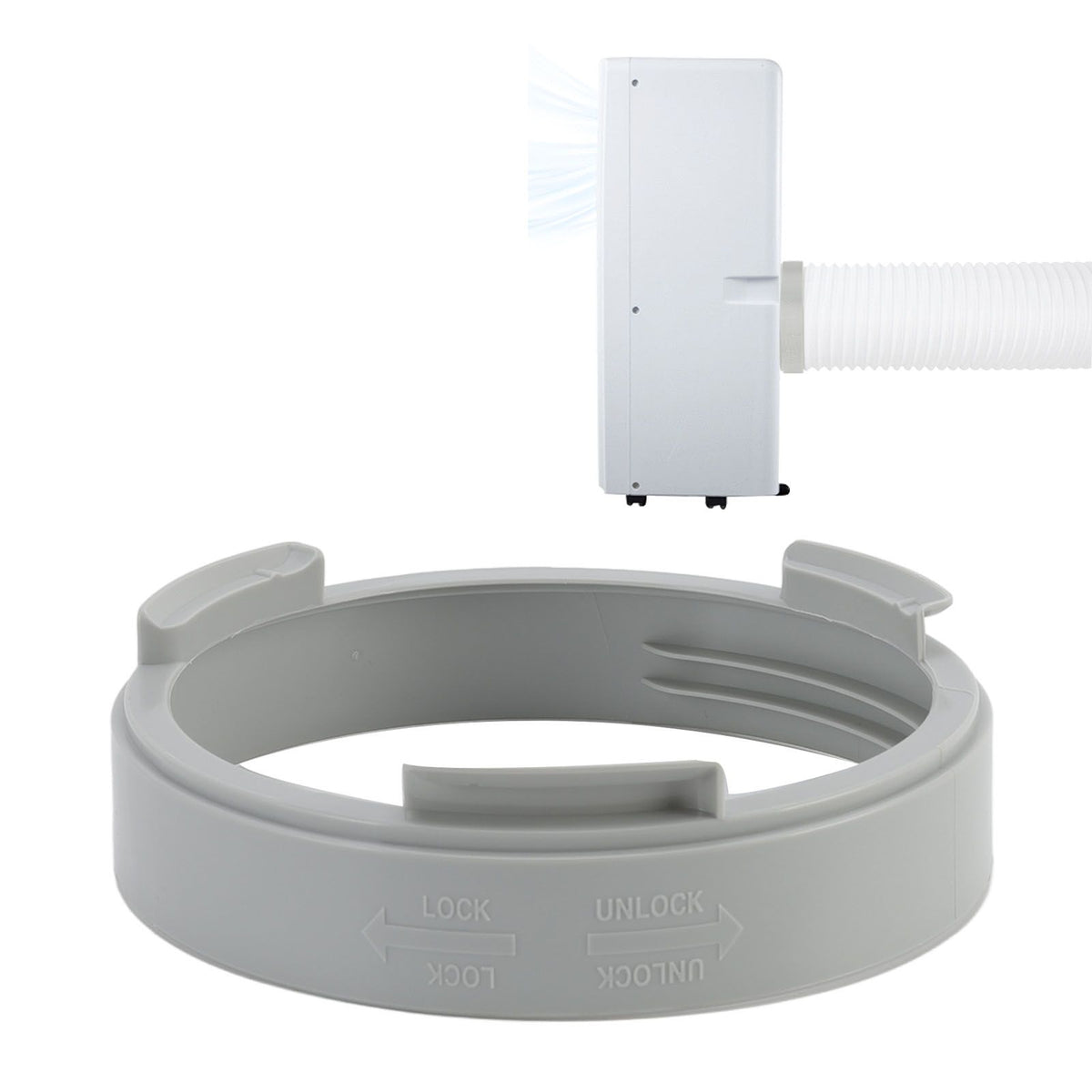 Air Conditioner Exhaust Hose Coupler 5.9in Universal Round Connector AC Coupling Extension Support CW CCW Thread for 150mm Hose