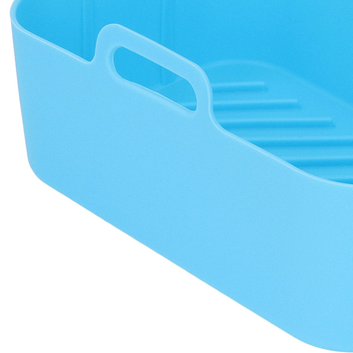 2pcs Fryer Silicone Pot Non Stick Reusable Liner Basket Replacement for Ninja DZ201 Foodi 8QT Blue and Black