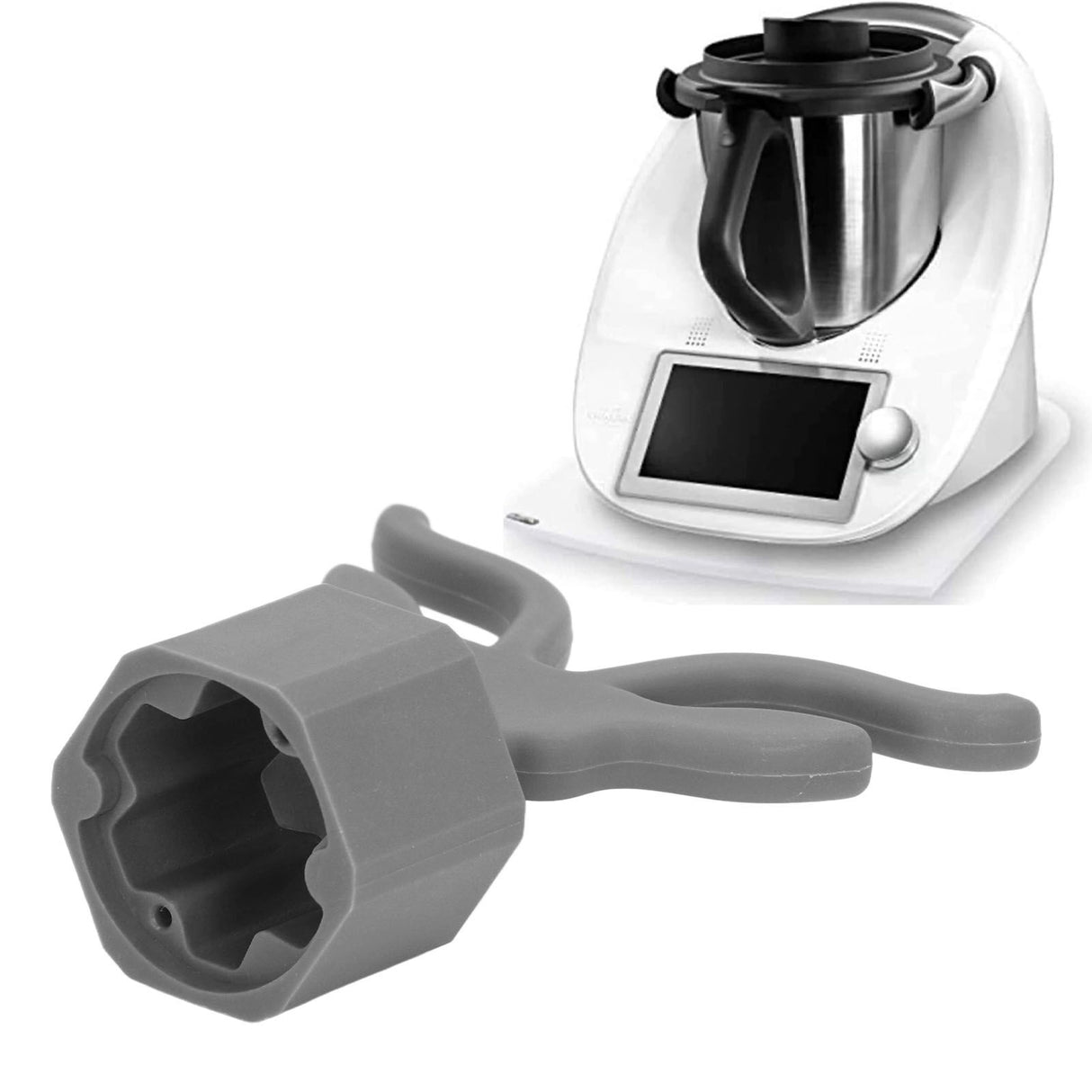 Mixer Wrench ABS Ergonomic Handle Blender Blade Remover Wrench for Vorwerk Thermomix TM5 TM6 TM31 Grey
