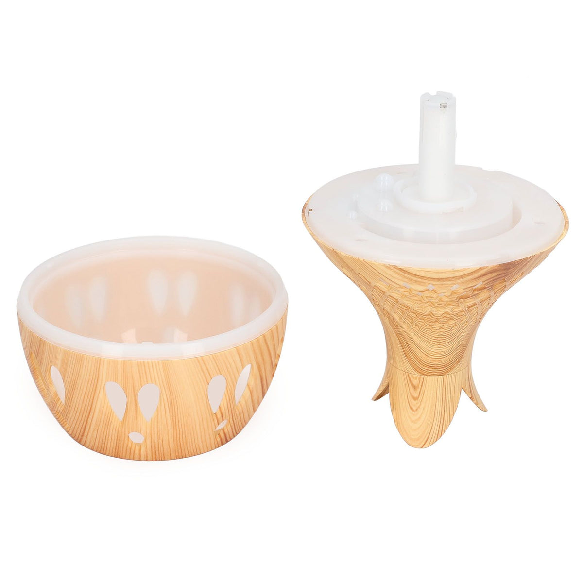 Aromatherapy Humidifier 300ml USB Powered Wood Grain Desktop Humidifier with LED Color Light for Home Bedroom