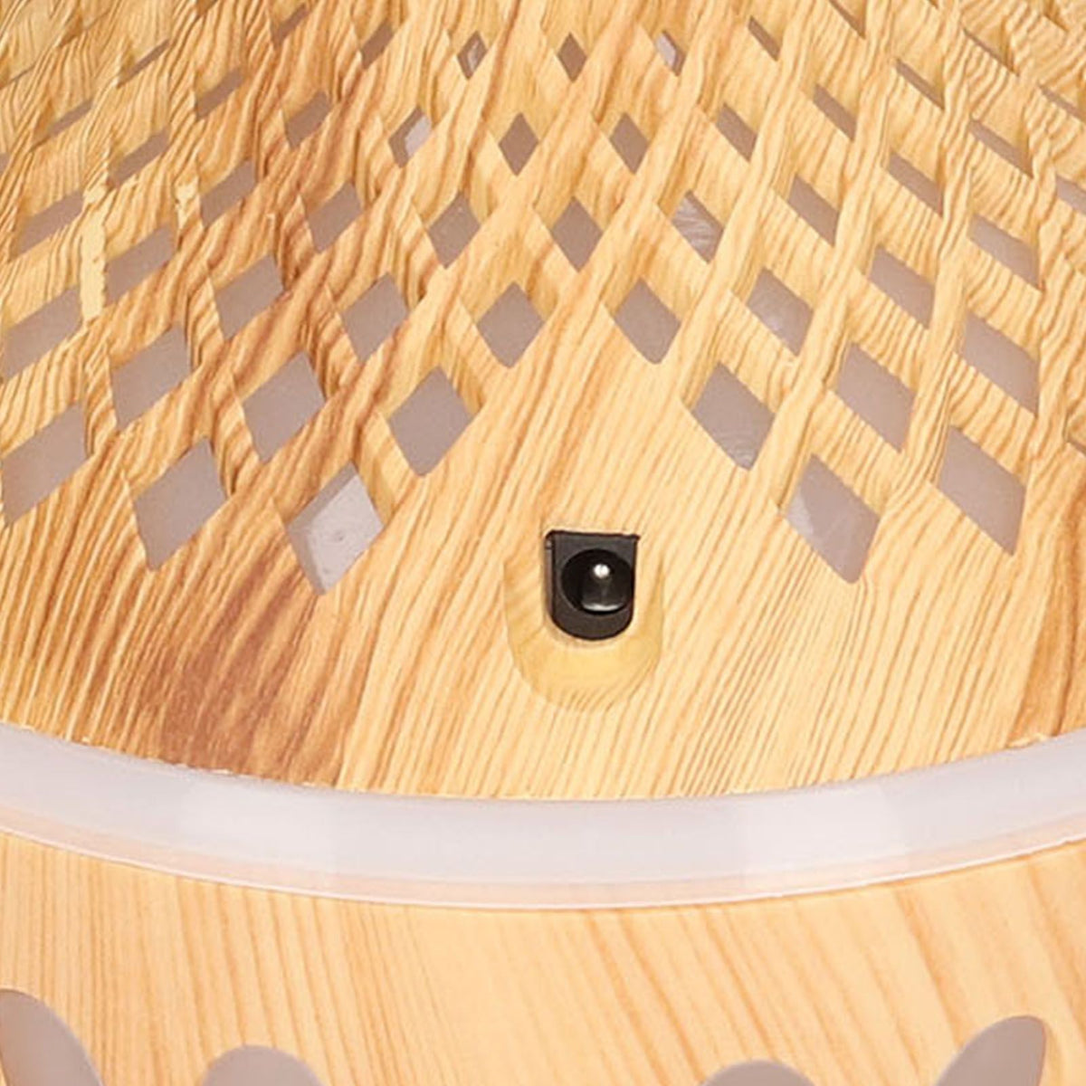 Aromatherapy Humidifier 300ml USB Powered Wood Grain Desktop Humidifier with LED Color Light for Home Bedroom