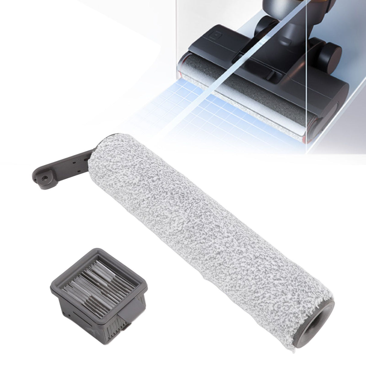 Floor Machine Brush Roller with Filter Replacement Spare Parts for Dreame H12 H12 MAX Vacuum Cleaner