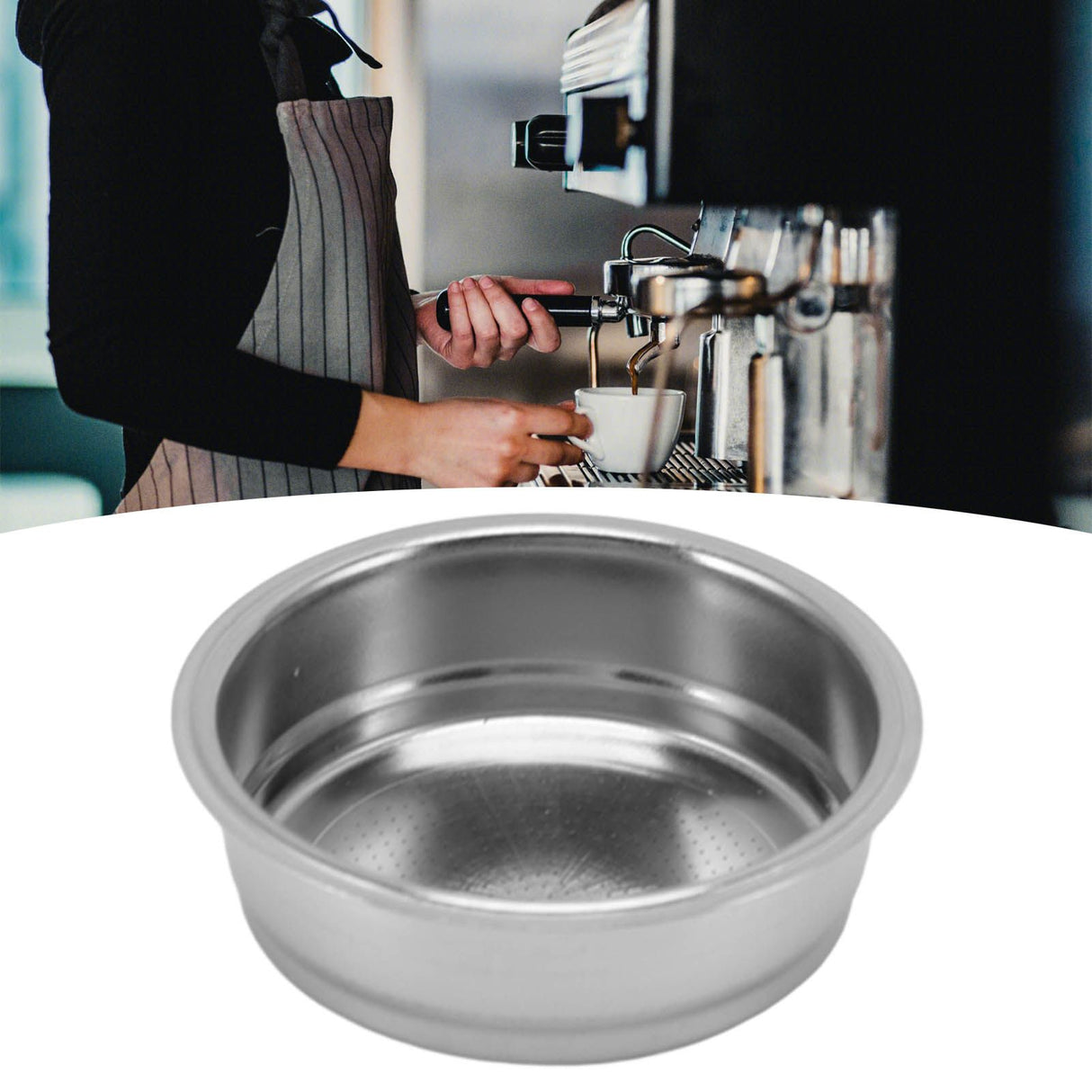 51mm Coffee Filter Basket Stainless Steel Single Layer Porous Coffee Filter Bowl Non Pressurized 1 Cup Coffee Filter Basket