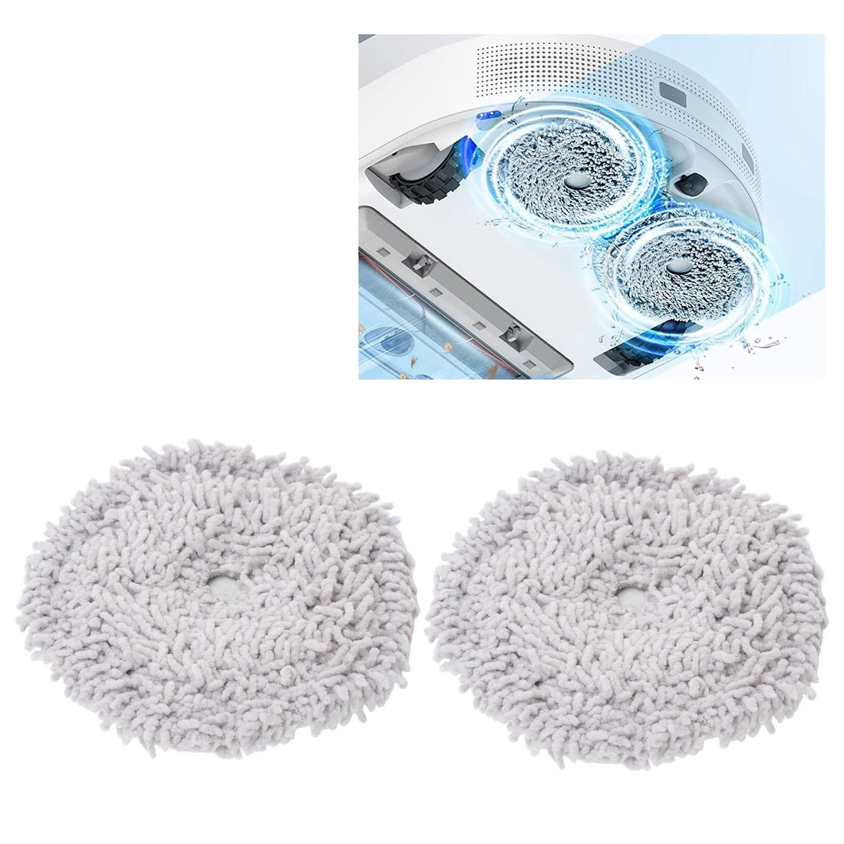 2 PCS Sweeper Cleaning Mop Cloth for Dreame W10 W10 PRO Replacement Mop Pads Bracket