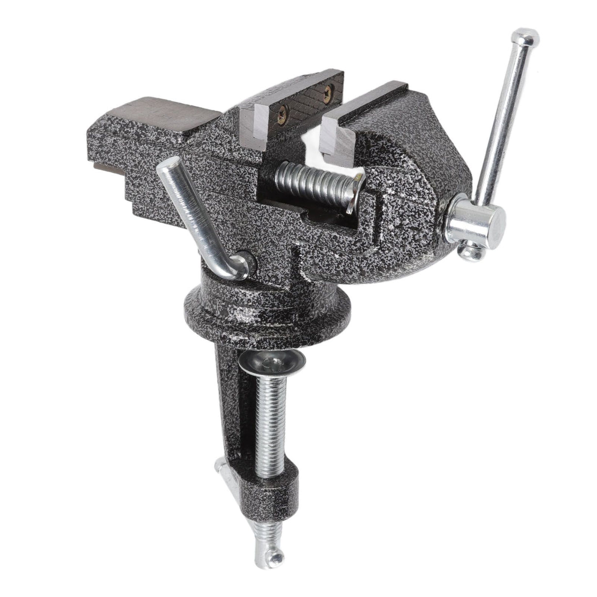 Bench Vise 360 Degree Rotating Cast Steel Small Clamp On Table Vise for Woodworking Jewelry Making