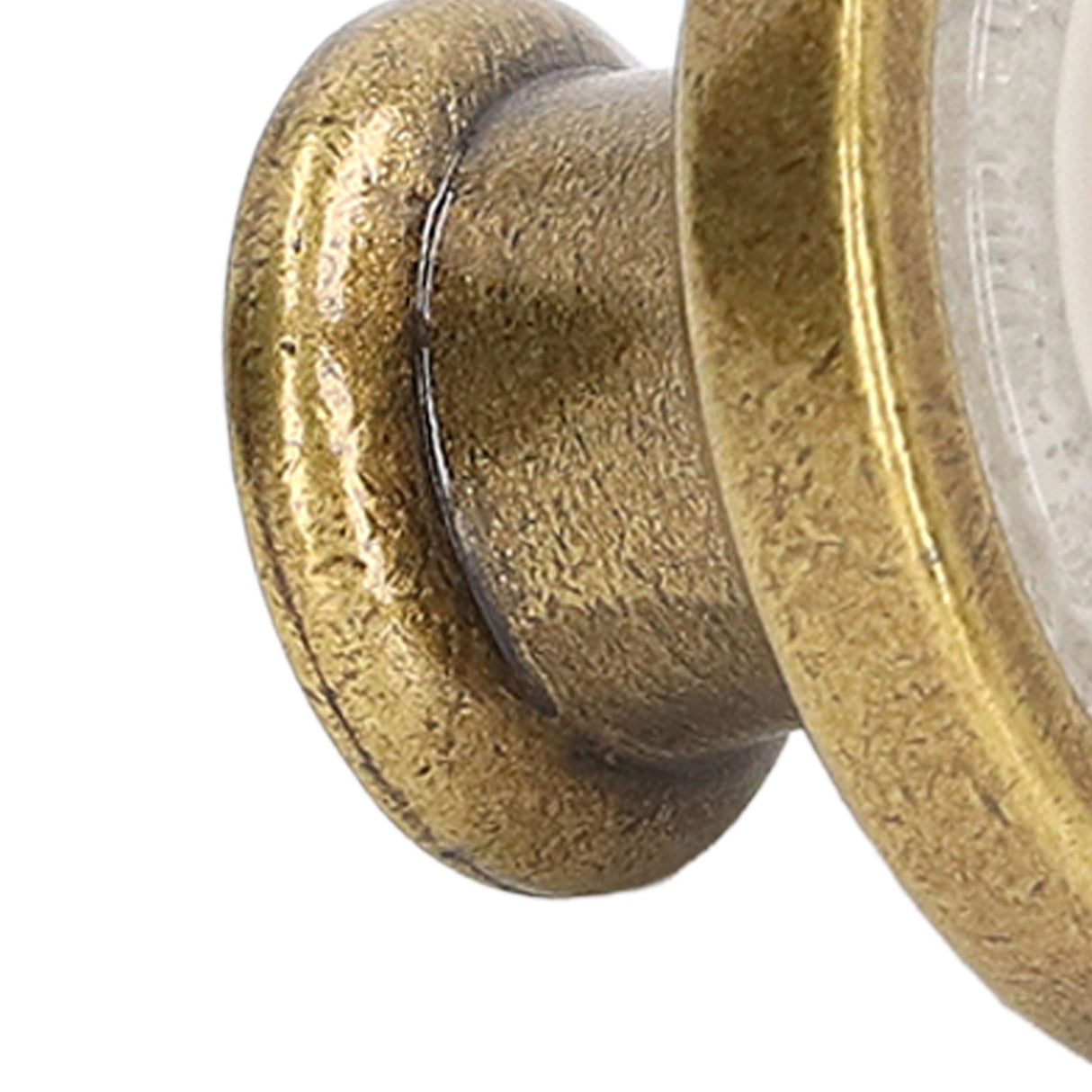 2 Sets Antique Furniture Hardware Handle Knob Zinc Alloy Round Single Hole Cabinet Door Handle Copper White