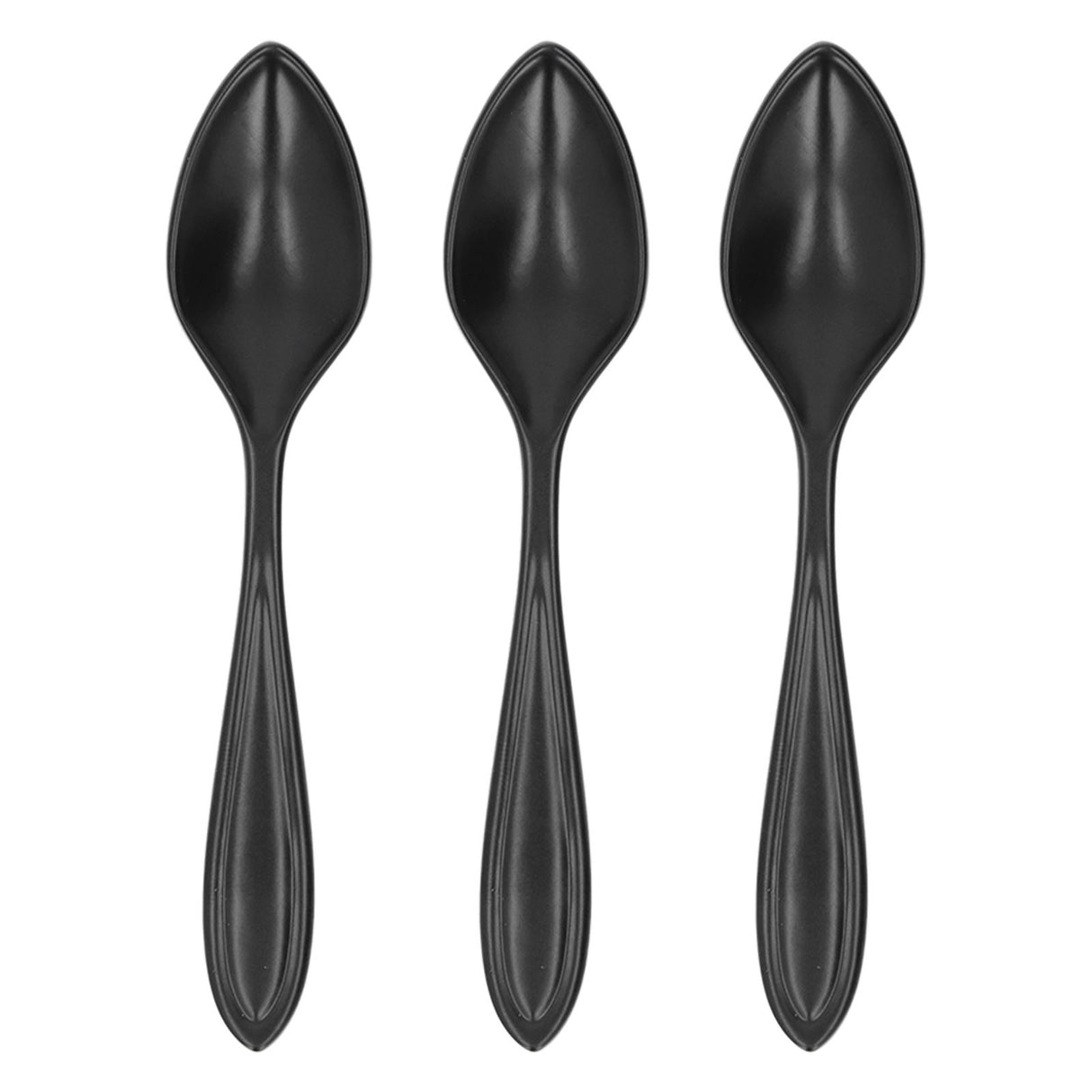 3Set Door Handles Thickened Cutlery Tableware Shaped Cabinet Pulls for Drawer Wardrobe Bookshelves Black Spoon