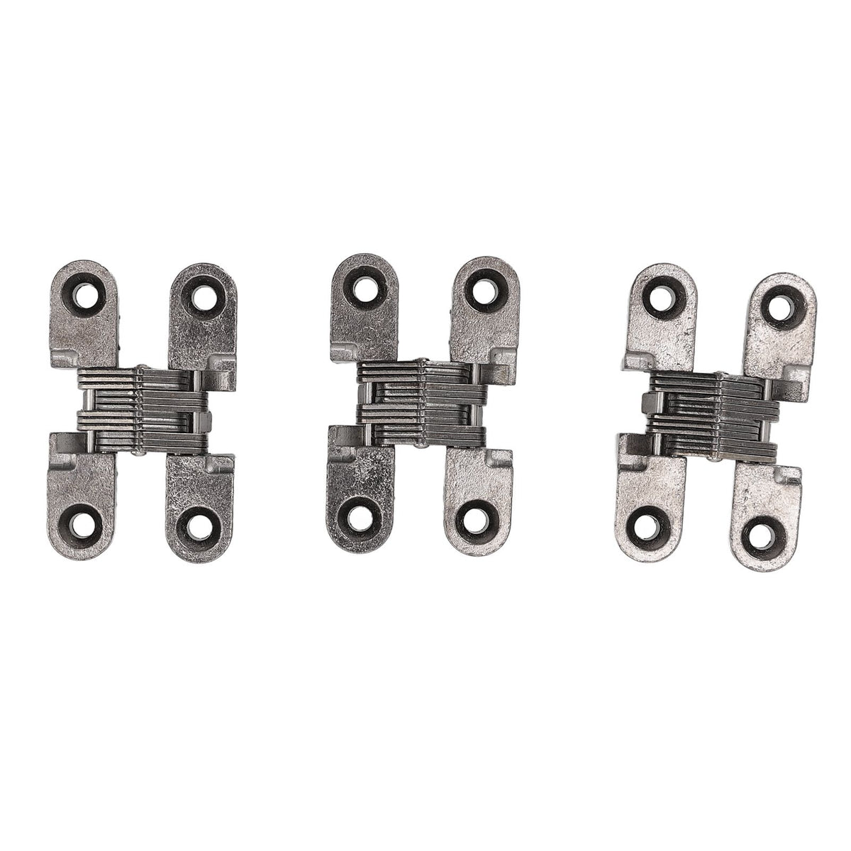 3 Pcs 43mm Mini Door Lock Hinges Invisible 180 Degree Zinc Alloy Cross Hinge for Cabinet Jewel Box
