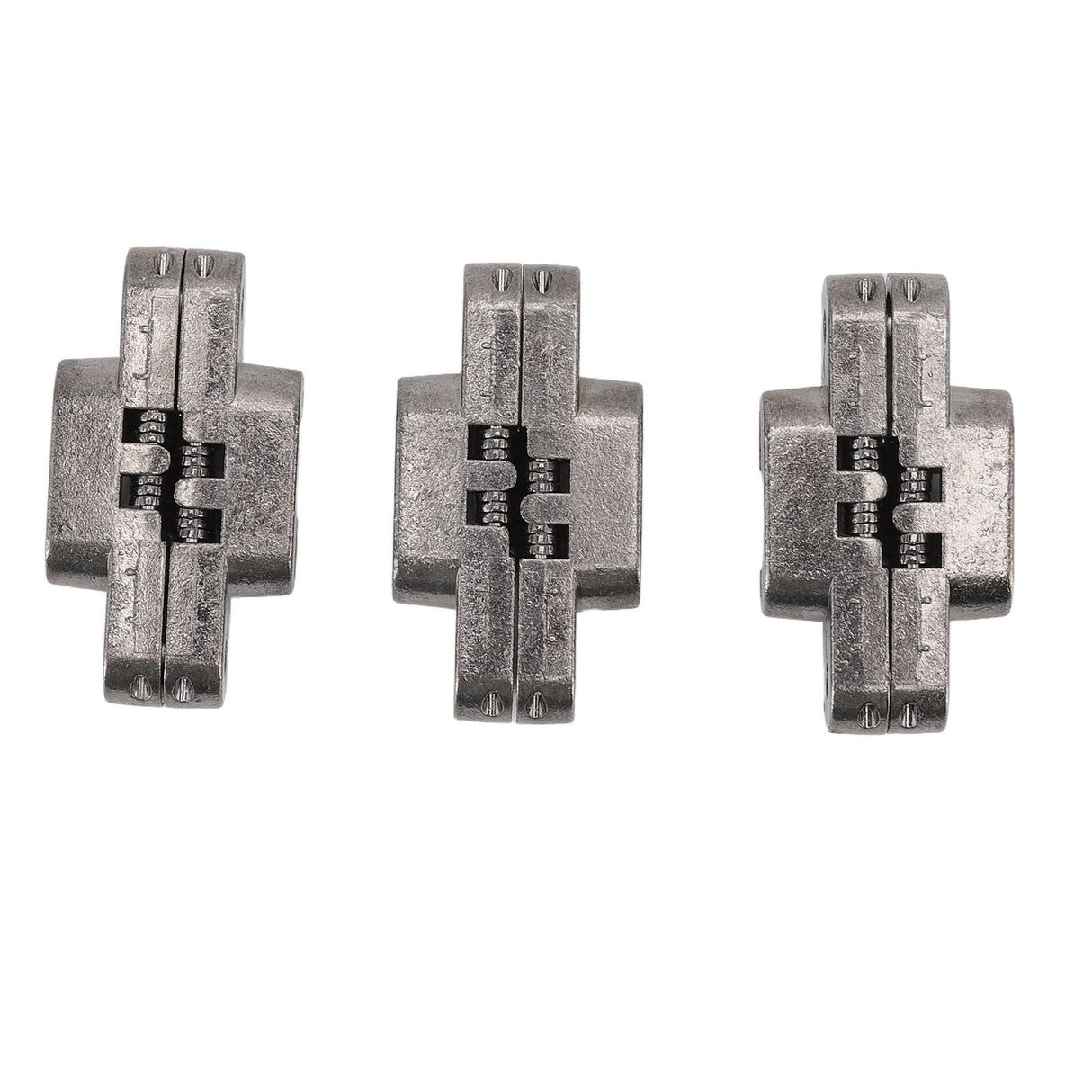 3 Pcs 43mm Mini Door Lock Hinges Invisible 180 Degree Zinc Alloy Cross Hinge for Cabinet Jewel Box