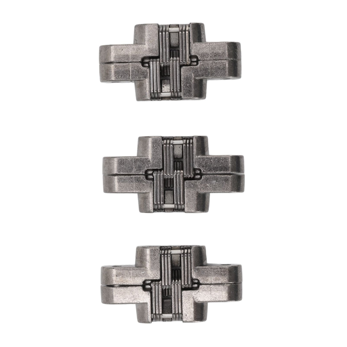 3 Pcs 43mm Mini Door Lock Hinges Invisible 180 Degree Zinc Alloy Cross Hinge for Cabinet Jewel Box