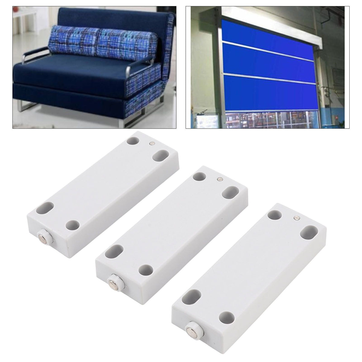 3pcs Magnetic Touch Push Open Latch Adjustable Drawer Wardrobe Magnetic Push Catch for 2.5m Cabinet Door 30‑50N