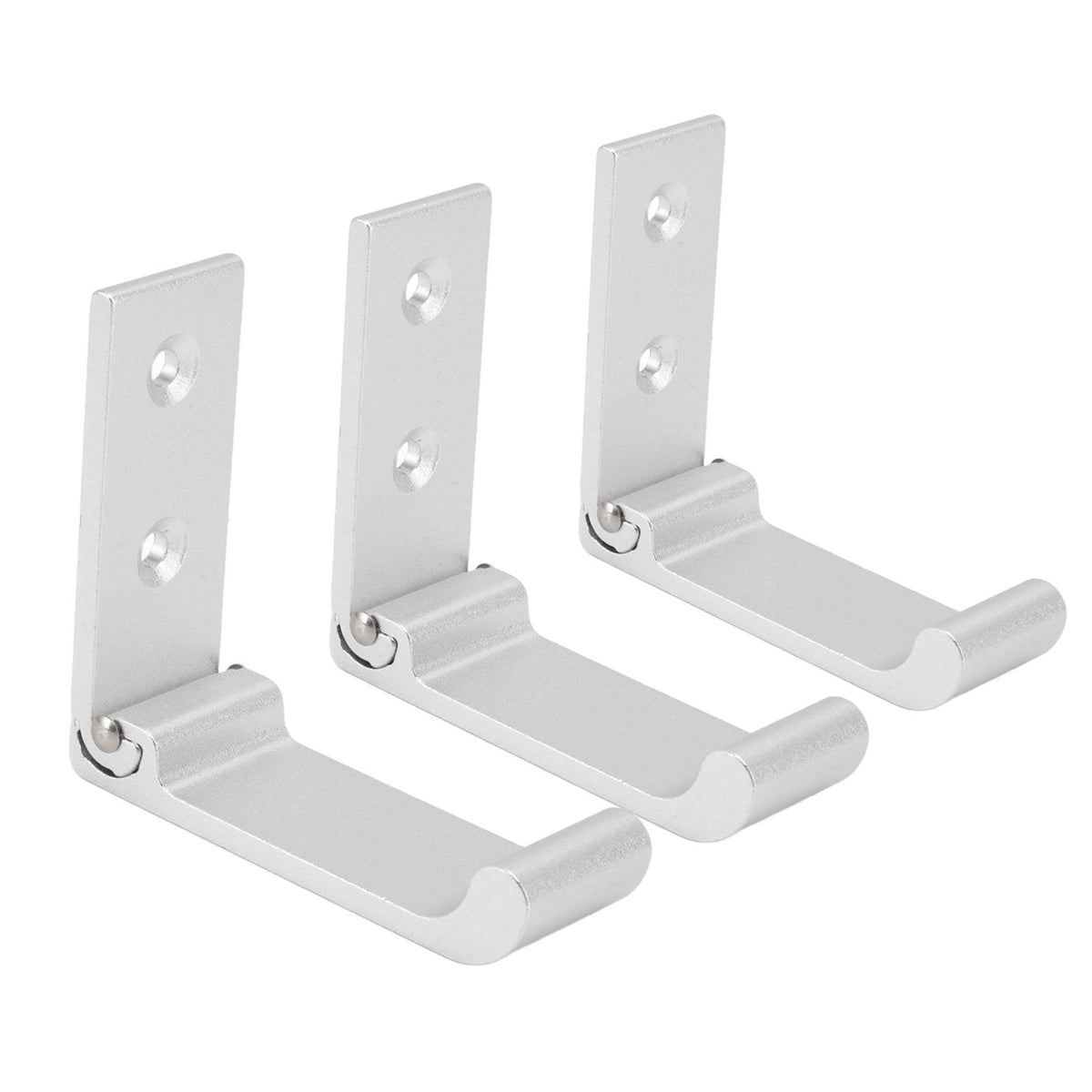 3Pcs Folding Coat Hooks Aluminum Alloy Foldable Wall Hook for Office Bedroom Living Room Dining Room Kitchen Bathroom