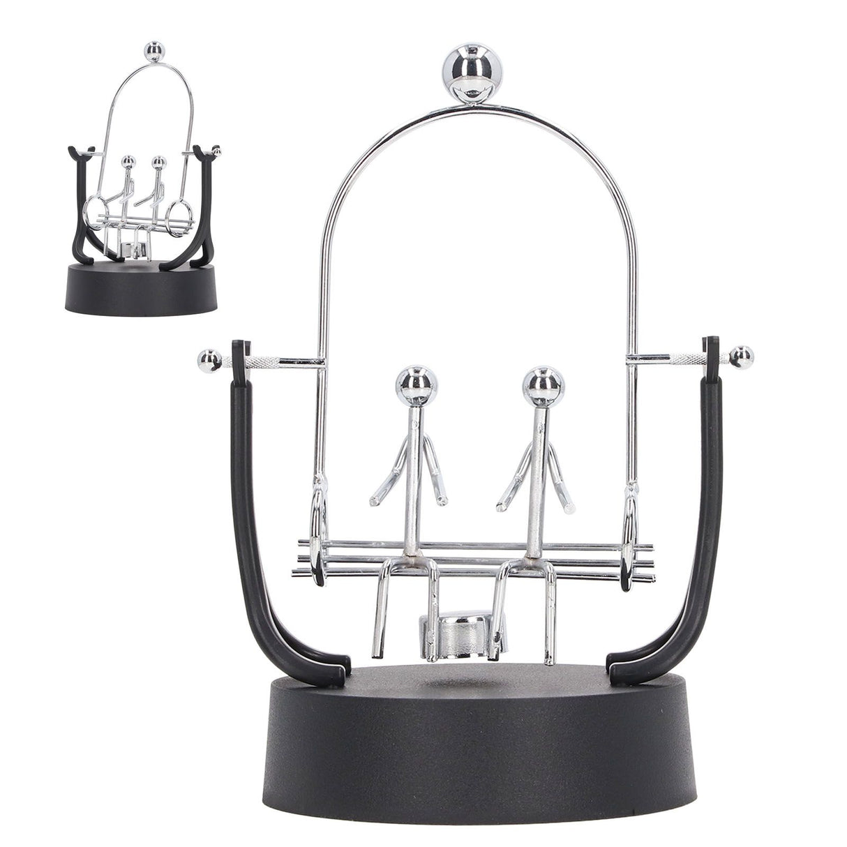 Perpetual Motion Machine Couples Swing Shape Iron Art Electroplating Perpetual Motion Model for Office Desk