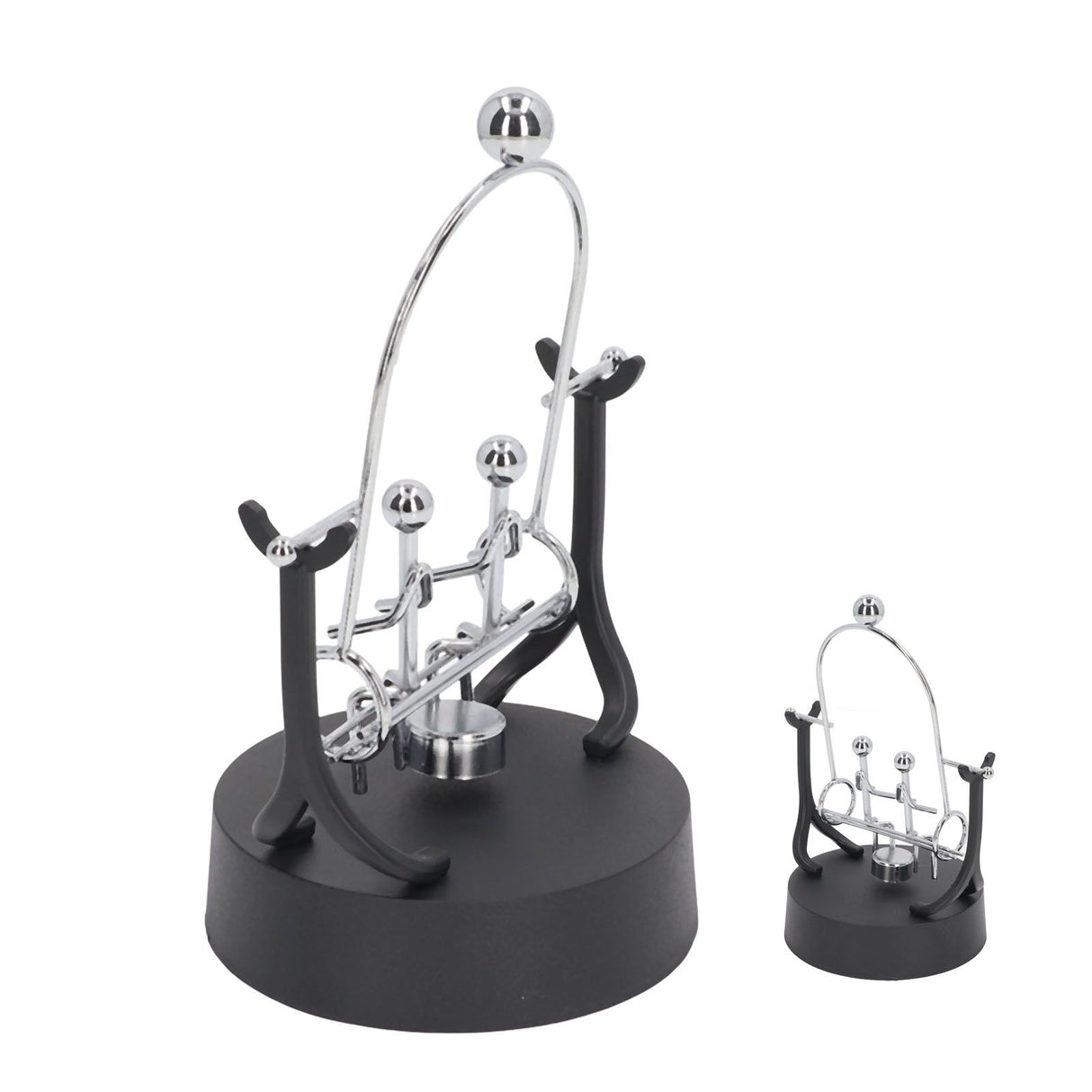 Perpetual Motion Machine Couples Swing Shape Iron Art Electroplating Perpetual Motion Model for Office Desk