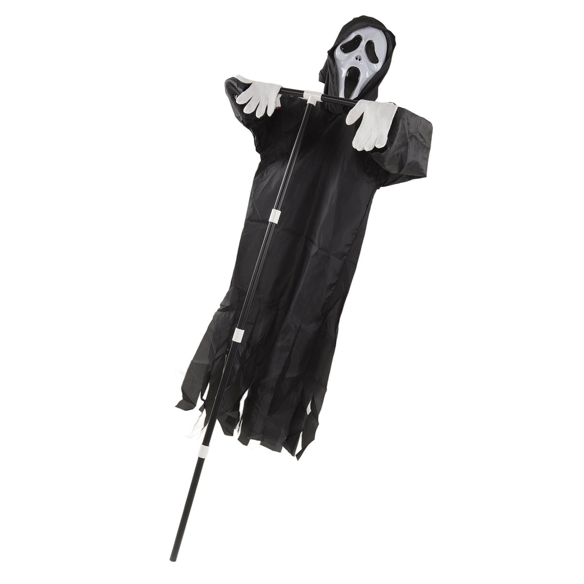 Scream Scarecrow Polyester PVC with Detachable Pole Garden Ghostface Decoration for Halloween Rural Protection