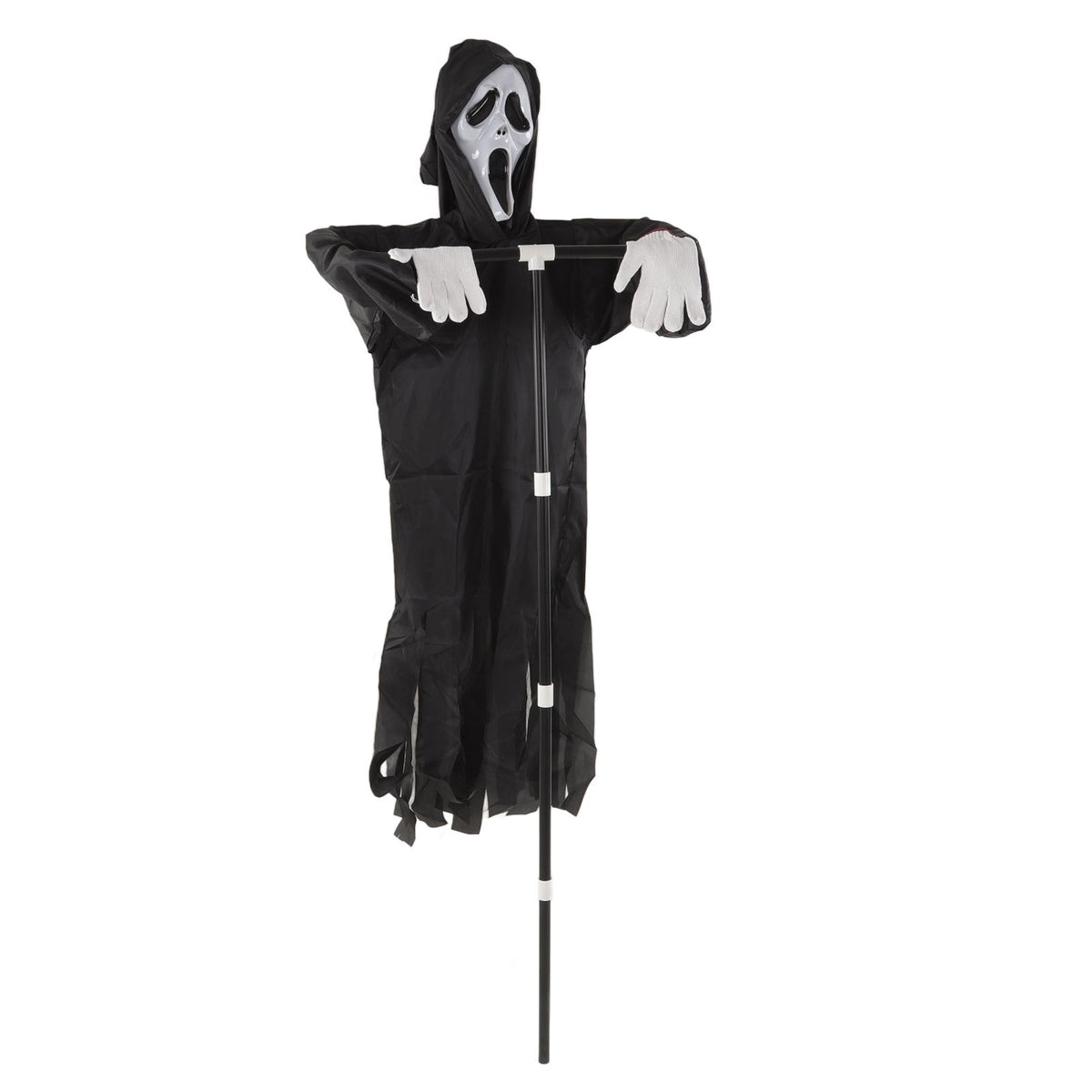 Scream Scarecrow Polyester PVC with Detachable Pole Garden Ghostface Decoration for Halloween Rural Protection