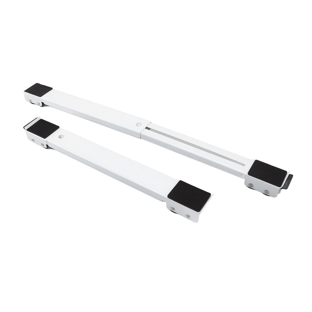 2 Sets Mobile Roller Bracket Furniture Raised Base Moving Wheels for Refrigerator Washing Machine White