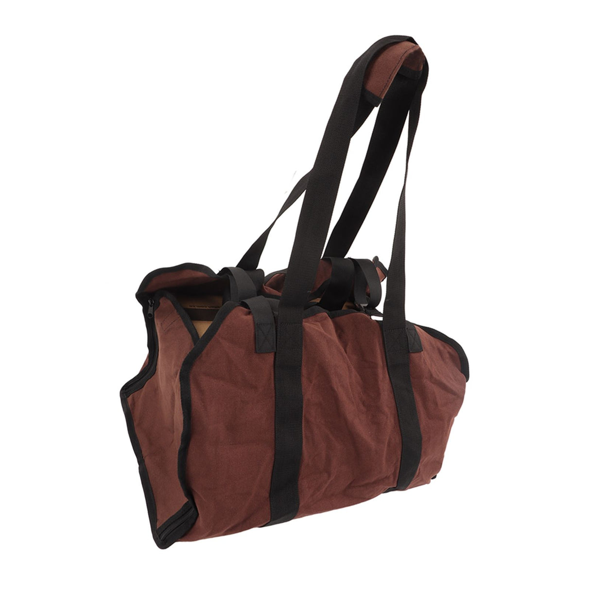 Firewood Bag Large Capacity Heavy Duty Wearable Canvas Outdoor Firewood Carrier for Camping Picnics BBQ