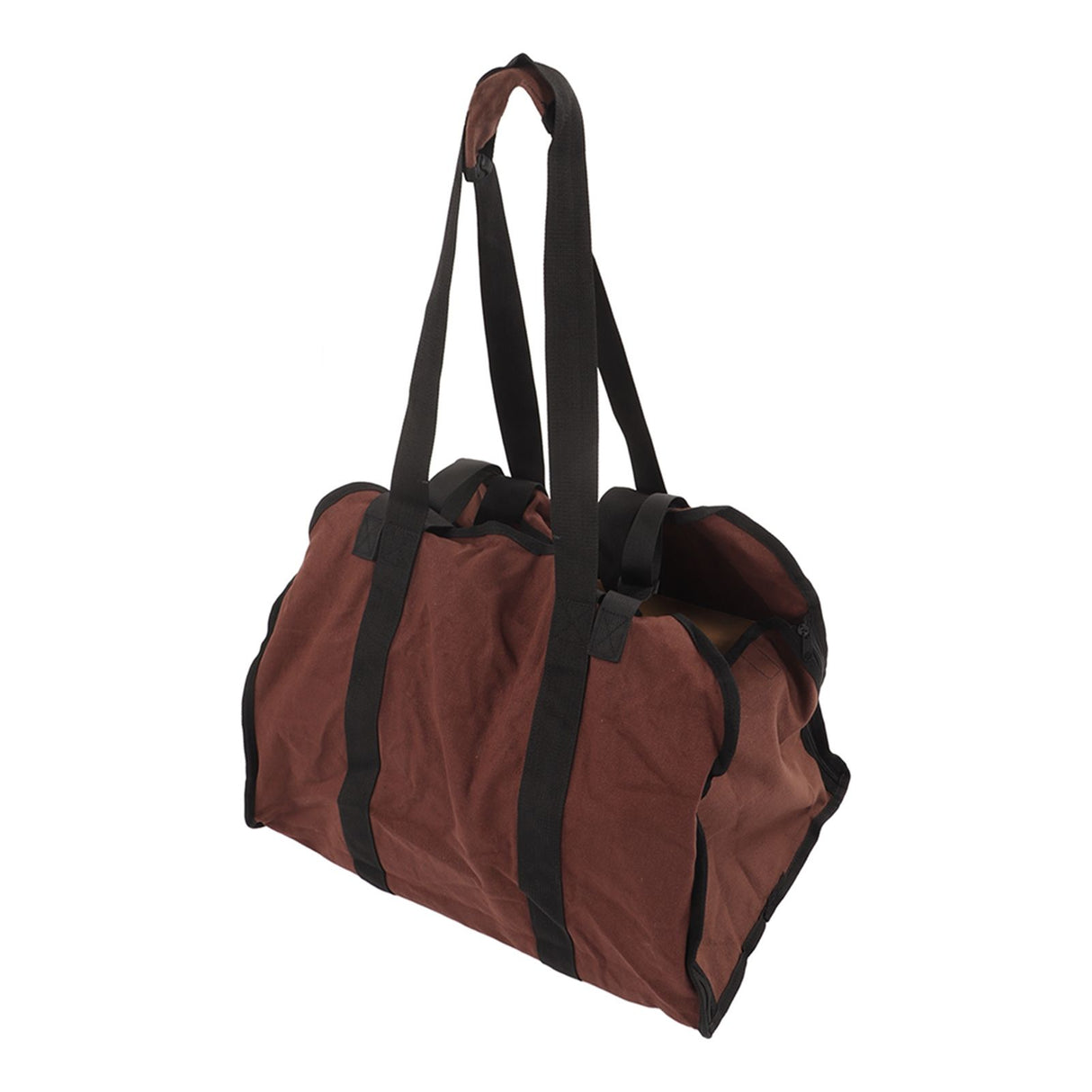 Firewood Bag Large Capacity Heavy Duty Wearable Canvas Outdoor Firewood Carrier for Camping Picnics BBQ