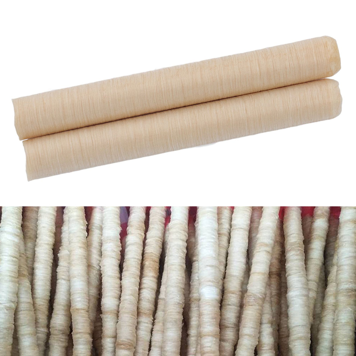 2pcs Collagen Sausage Casing Dried Natural Handmade Sausage Tube Casing for Home 19mm