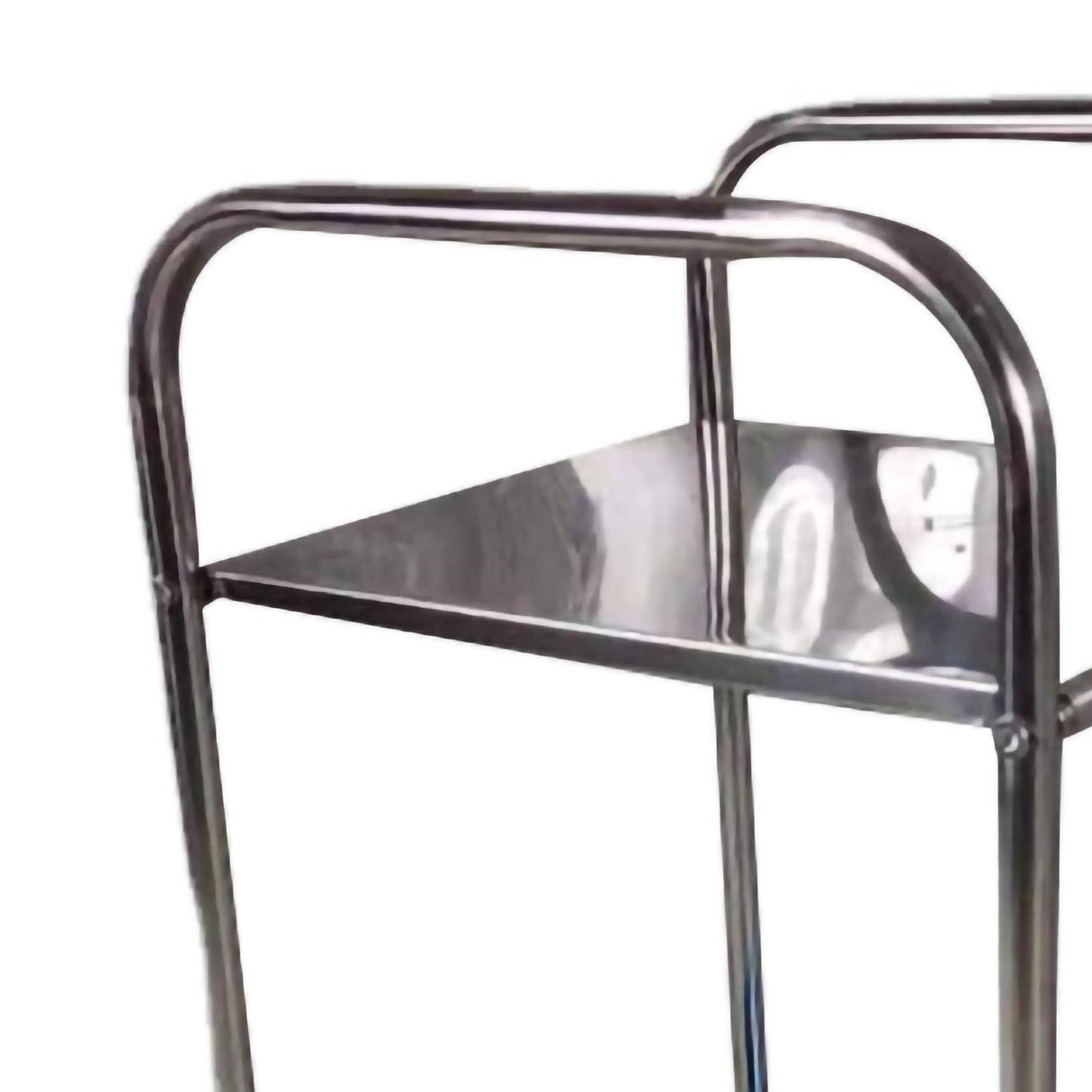 Storage Shelf Stainless Steel Heavy Duty Rack Side Shelving Table End Shelving Holder for Bathroom Bedroom Two Layers (Two Boards)