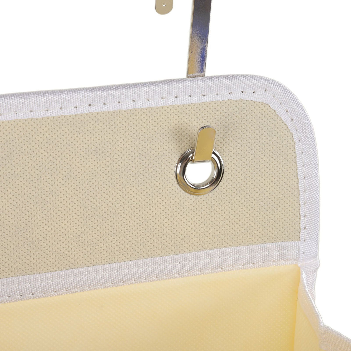 Hanging Closet Organizer Multilayer Strong Load Bearing Capacity Nonwoven Over Door Organizer Hanging Organizer with 2 Hooks Khaki 4 Compartments