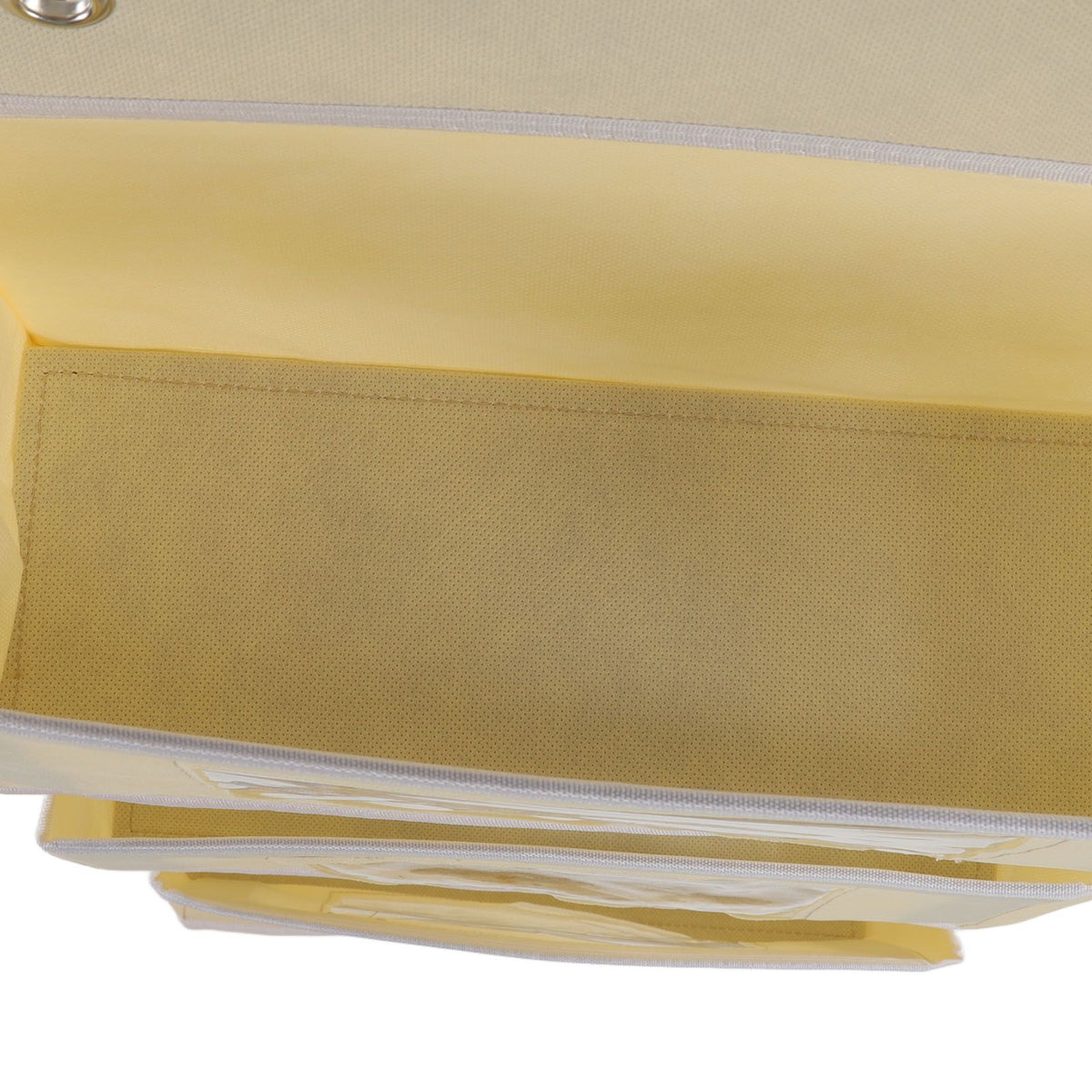 Hanging Closet Organizer Multilayer Strong Load Bearing Capacity Nonwoven Over Door Organizer Hanging Organizer with 2 Hooks Khaki 4 Compartments