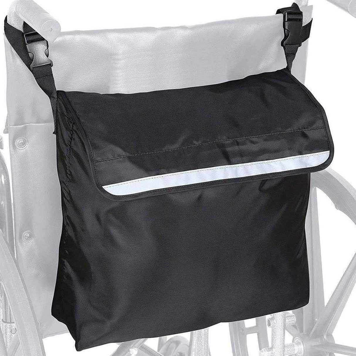 Wheelchair Backpack Bag Electric Wheel Chair Accessories Pouch for Back of Chair Black